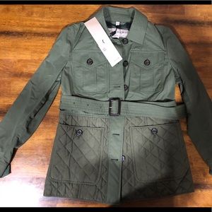 Brand New Burberry Coat. Color: Moss Green